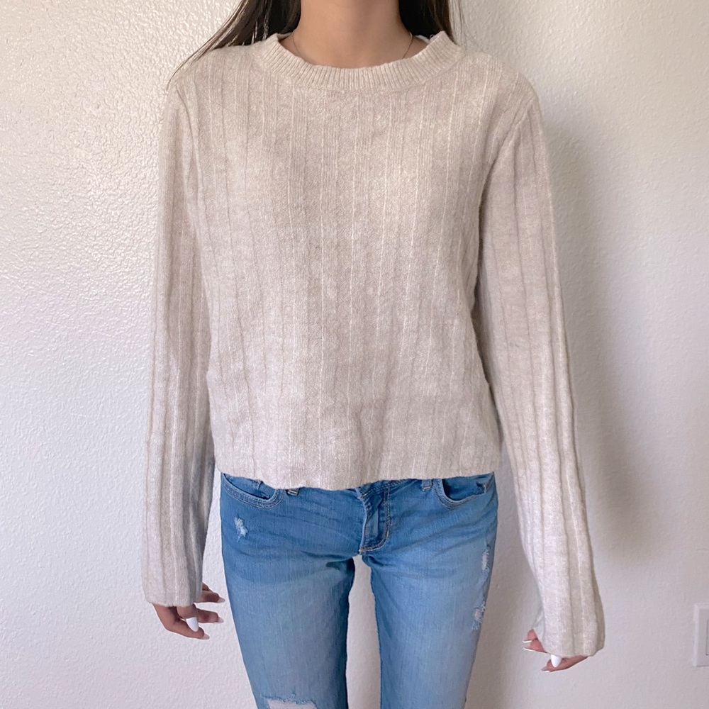 Divided Cream Crew neck sweater